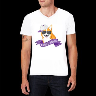 เสื้อลายหมา DF53 เสื้อยืด เสื้อยืดลายหมา สุนัขคอร์กี้ เสื้อยืดพิมพ์ลาย corgi dog T Shirt