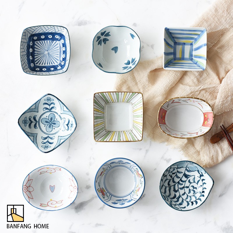 Hand-painted creative sauce bowl Irregular soy sauce bowl