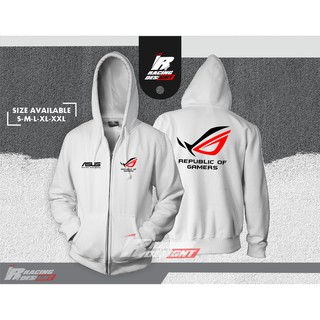 (มาใหม่) เสื้อแจ็กเก็ต มีฮู้ด แต่งซิป ลาย Asus ROG คุณภาพสูง สไตล์ใหม่