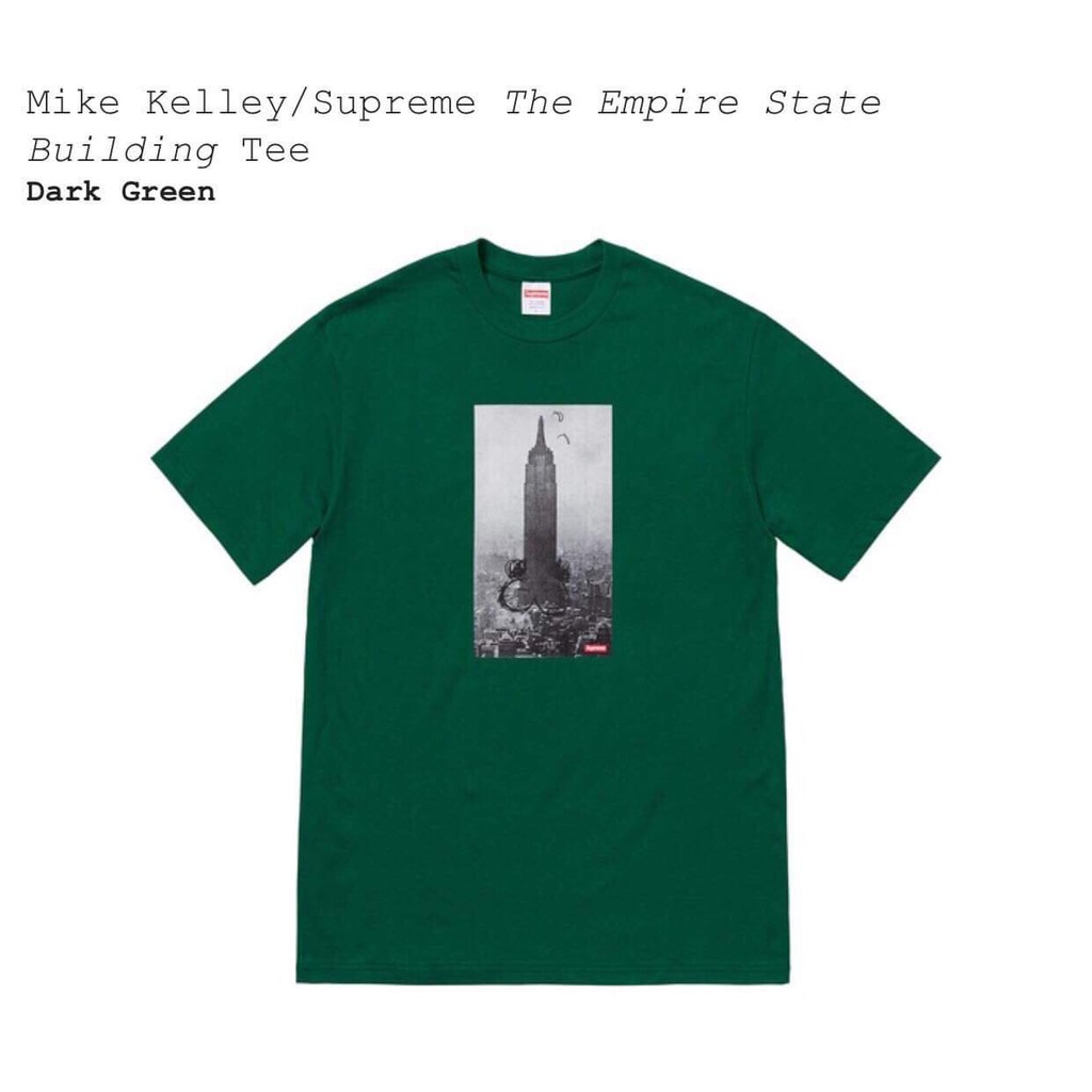 เสื้อ Supreme ของแท้ รุ่นThe Empire State Building (green)Tee size M 3,500