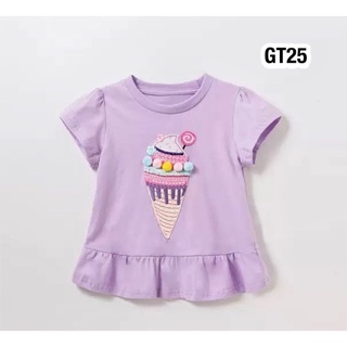 💥พร้อมส่งจากไทย ไม่ต้องรอนาน💥GT25 เสื้อยืดเด็กผู้หญิง น่ารัก คุณภาพดี ราคาถูกเว่อร์ ‼️