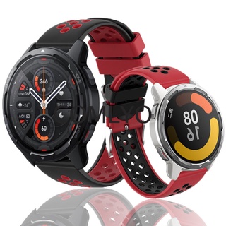 Xiaomi mi watch S1 Active Strap ซิลิโคนนุ่มกีฬาสร้อยข้อมือวงผู้ชายผู้หญิงนาฬิกาเข็มขัดสองสี