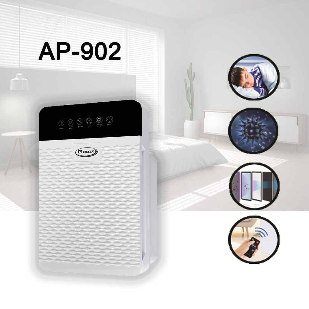 นิยม! GMAX  AP-92B  ซื้อ 1 แถม 1 เครื่องฟอกอากาศ 30 - 50ตารางเมตร + เครื่องฟอกอากาศในรถ  รับประกัน 1ปี ขายดี!