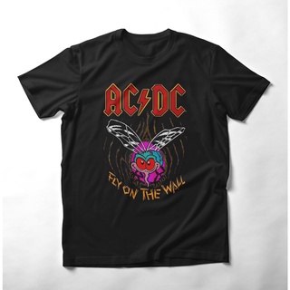 #เสื้อยืดคอกลม#Acdc FLY ON THE WALL BAND เสื้อยืด - ORIGINAL ACDC DISTRO T-Shirt - MUSIC T-Shirt - Men DISTROS-4XL