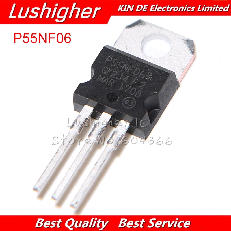 TO-220 10 ชิ้น P55NF06 STP55NF06 TO220 P55NF06L 55A 60V Mosfet Mlc3