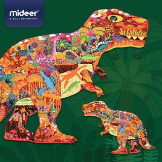 จิ๊กซอว์ไดโนเสาร์ 280 ชิ้น Huge Animal-Shaped Puzzle Dinosaur World M3083 Mideer มิเดียร์