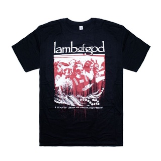 เสื้อยืดโอเวอร์ไซส์เสื้อยืด พิมพ์ลาย Lamb Of God Enough Is Enough MS-4XL