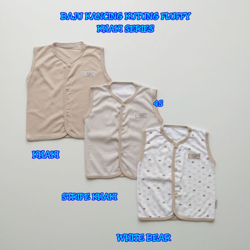 Fluffy KHAKI SERIES SML BUTTON KUTUNG SHIRT