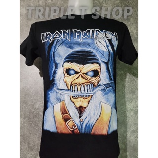 เสื้อยืดคอกลม สกรีนลาย IRON MAIDEN (รหัส 163)