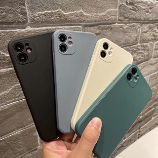 สำหรับ iPhone 11 X XS XR XsMax SE2020 7P 8P 6P i7 i8 i6 6s 6sp 11Pro 11ProMax ขอบตรง 90° liquid เคสโทรศัพท์【A】