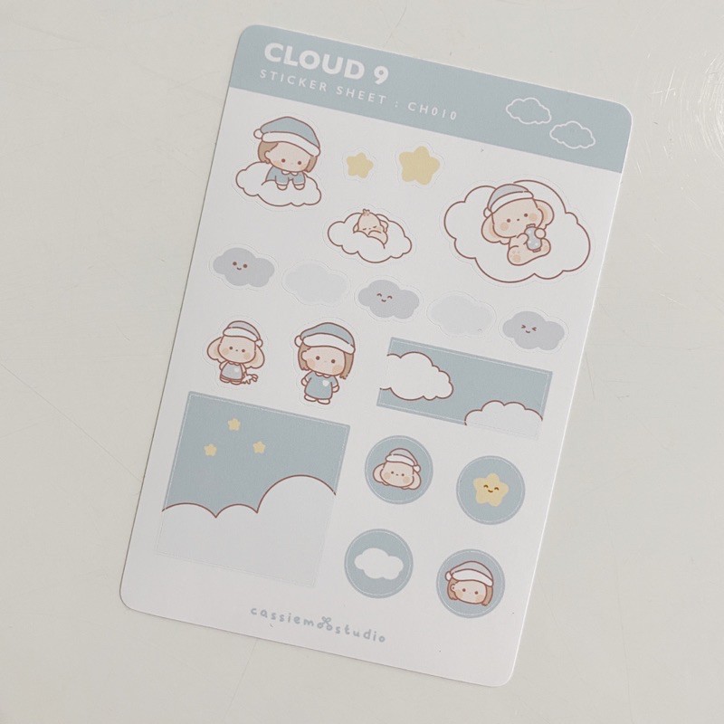 แผ่นสติ๊กเกอร์ Cloud 9 CH010 กันน้ํา cassimoostudio