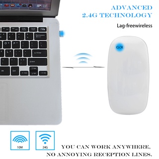 เมาส์ไร้สาย 2.4GHz แบบบางพิเศษ พอร์ต USB 3D สําหรับ Macbook