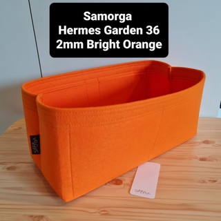 New!! Samorga กระเป๋าจัดระเบียบสำหรับ  Hermes Garden 36 หนา 2mm สี Bright Orange