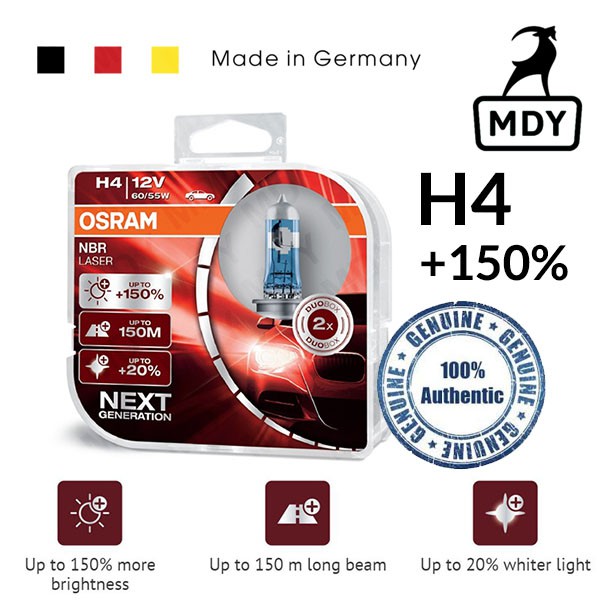 ออสแรม OSRAM Night Breaker Laser H4 หลอดไฟรถยนต์