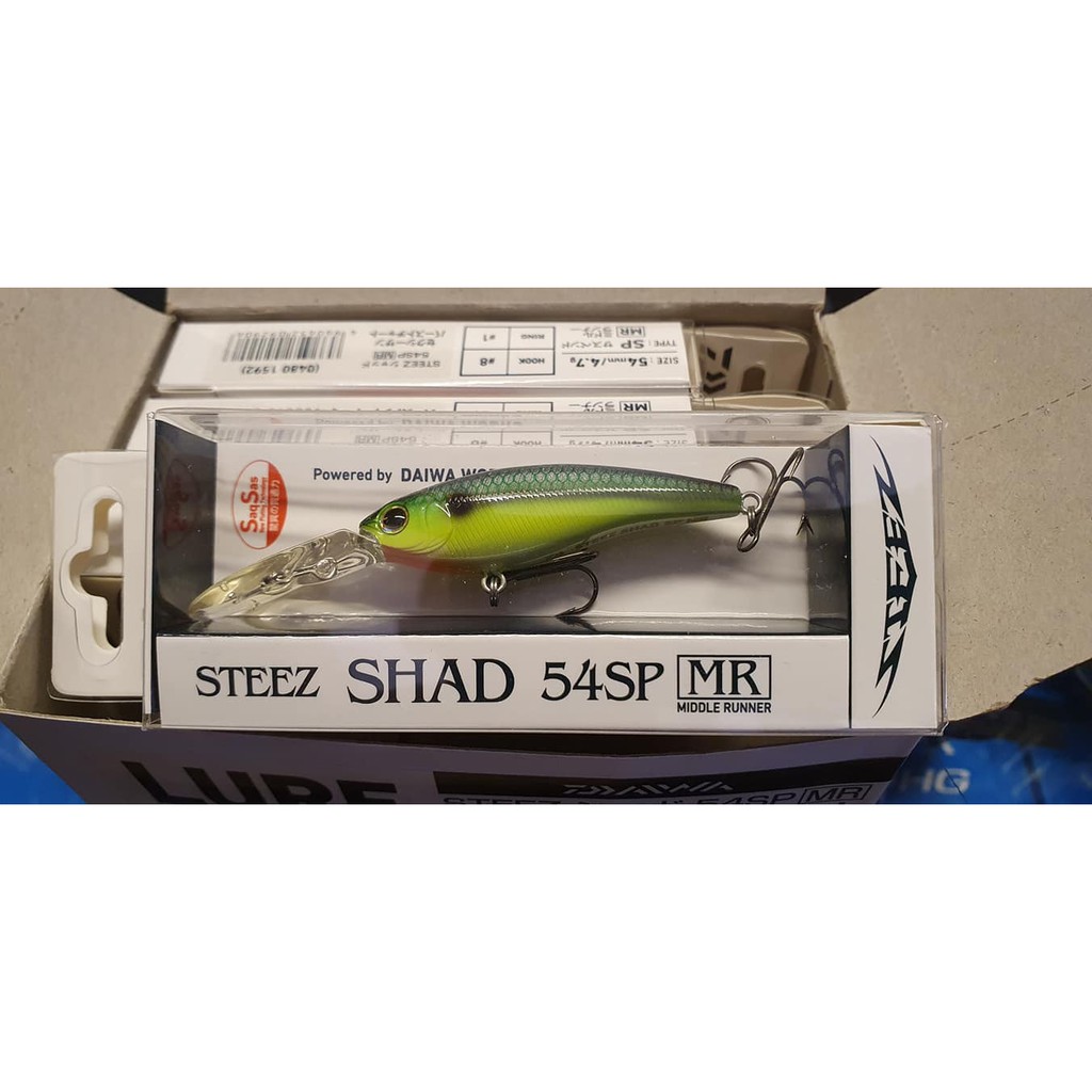 เหยื่อตกปลาไดวา เหยื่อตกปลา DAIWA STEEZ SHAD 54SP MR เหยื่อปลอม DAIWA STEEZ SHAD 54SP MR แอ็คชั่นสมจริง มี 6 สี