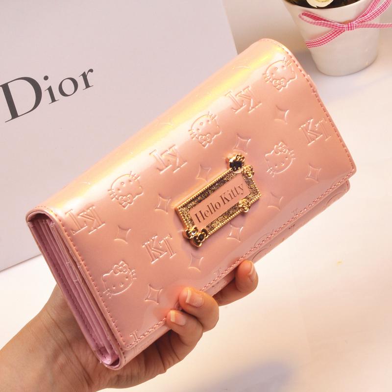 กระเป๋าสตางค์หนังใบยาว ลาย Hello Kitty สไตล์เกาหลี สําหรับผู…