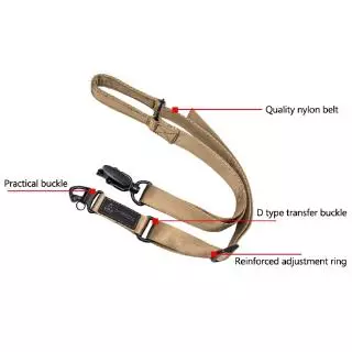 ยุทธวิธี Multi-Mission Double Point Sling Strap System Mount Set เหมาะสําหรับ MS2 Single Point Strap สายคล้องกล้อง