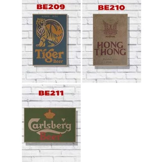 โปสเตอร์ไม้ ตกแต่งร้านเหล้า ร้านเบียร์ beer 2