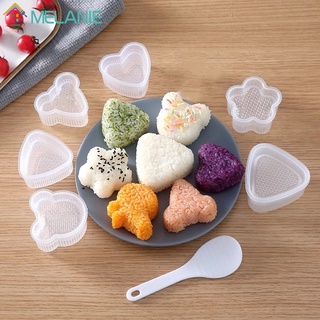 DIY Handmade Plastic 3D Sushi Rice Ball Mold / Triangle Flower Love Heart Mouse Shape Cartoon Lunch Stencil / Childrens Mini / Kitchen Gadgets Tools Accessories