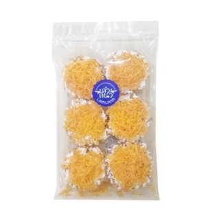 ข้าวแต๋นหน้าฝอยทองกรอบ ตรา ลำลนา (Rice Cracker  with Sweet Egg Floss Crisps) Lamlana brand