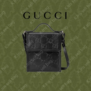 Gucci/ GG/ Gucci กระเป๋าสะพายข้างลายโลโก้