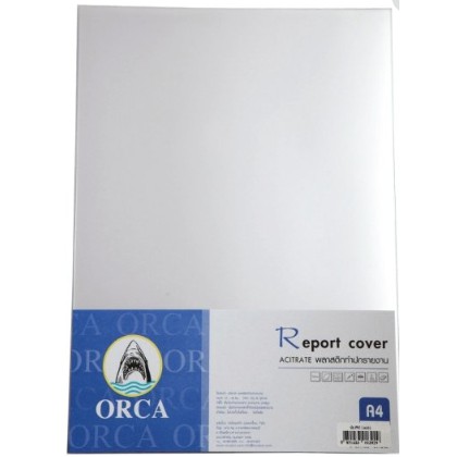 พลาสติกใส แผ่นใส แผ่นพลาสติกใส พลาสติกใสทำปก ปกพลาสติกใส ขนาด A4  ORCA แพ็ค 100 