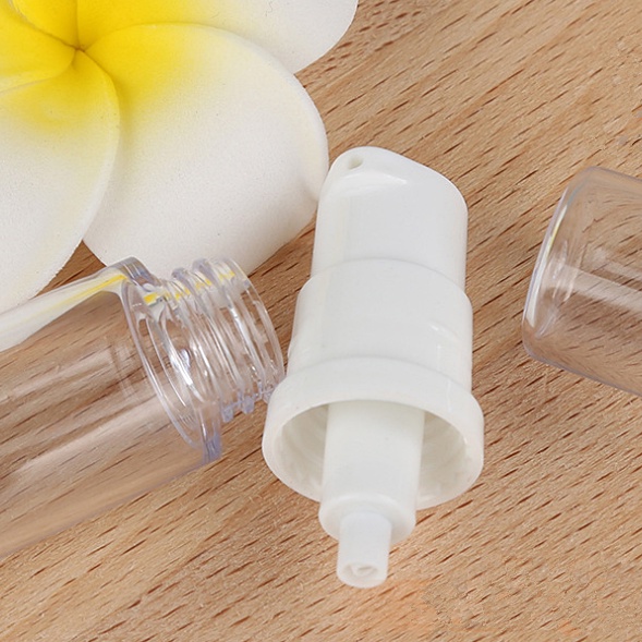 พร้อมส่ง5/10/15mlขวดปั้มสูญญากาศทรงสูง วัสดpet ใส่เซรั่ม ครีมบำรุง เติมซ้ำได้ ปั้มเจล เครื่องสำอาง น้ำมัน เอนกประสงค์diy