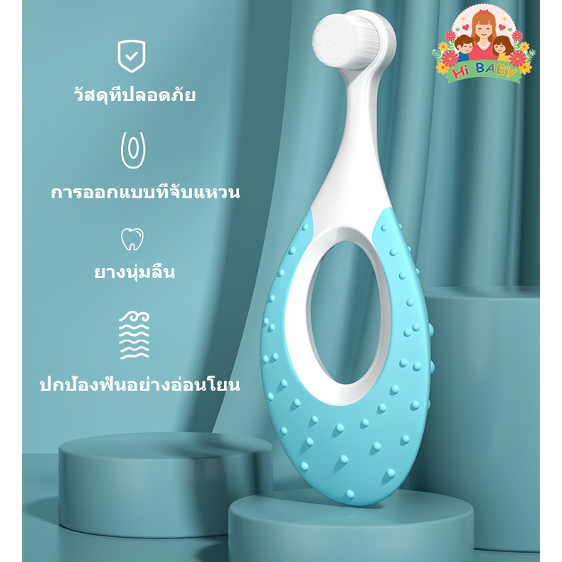 👶COD👩‍⚕️แปรงสีฟันเด็ก สำหรับเด็ก 1-3 ขวบ 📌10,000🌟เส้นใย  ขนนุ่มพิเศษ แปรงเด็กอ่อนนุ่ม
