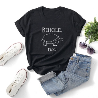 เสื้อยืดแขนสั้น พิมพ์ลาย Behold Dog Elden Ring Dark Souls สําหรับผู้หญิง