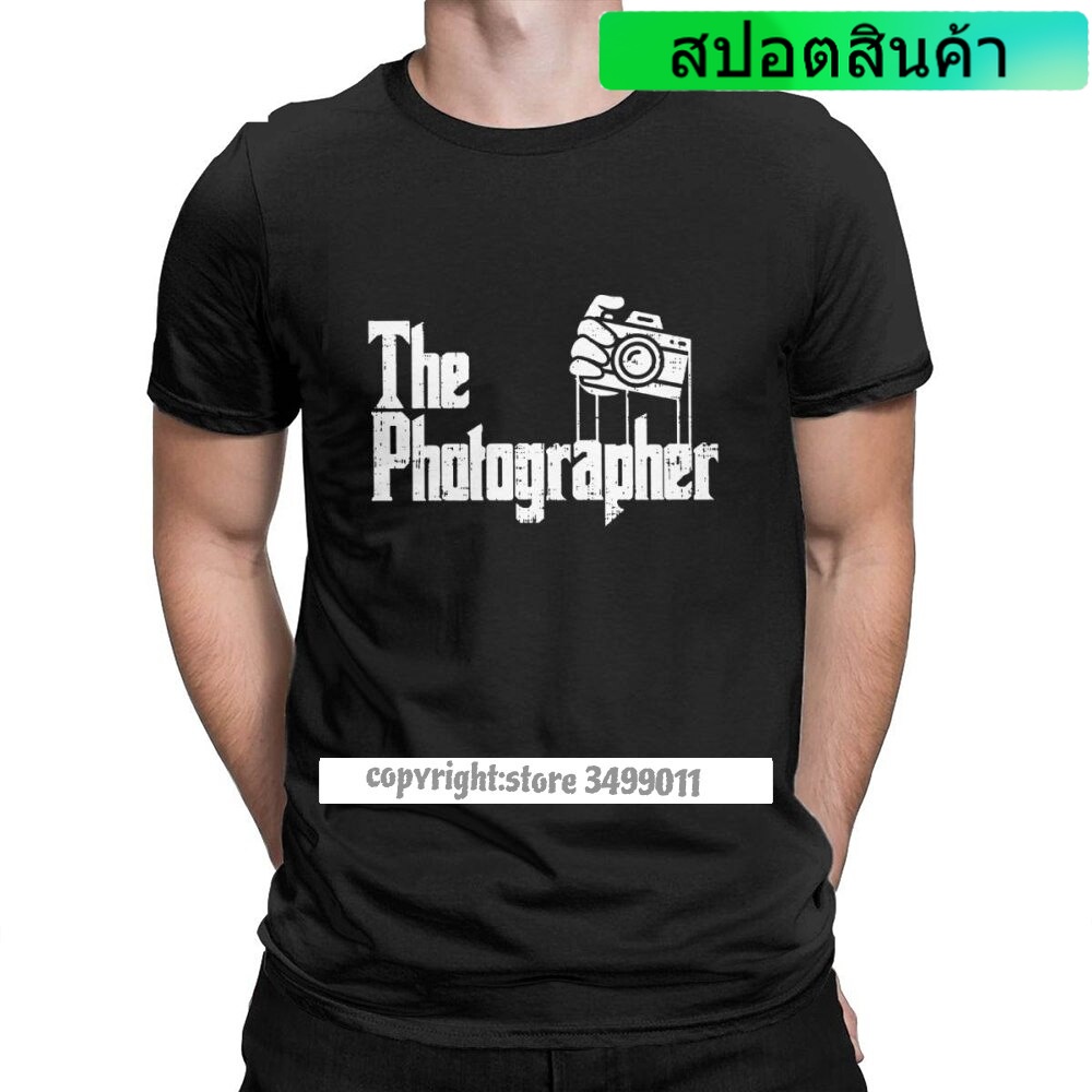 เสื้อยืดแขนสั้นลําลอง คอกลม ผ้าฝ้าย 100% พิมพ์ลาย The Photographer Premium Hipster Happy Year The Godfather Camisas ทรงห