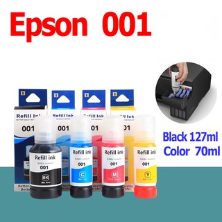 Epson 001 หมึกเติม Epson 001 หมึกสีย้อมสำหรับเครื่องพิมพ์ L4150 L4160 L5190 L6160 L6170