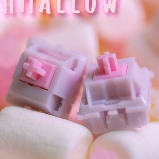 [Linear] THIC THOCK Marshmallow switches สวิทช์จังหวะเดียวสีชมพูสุดพรีเมียม ใช้สปริงThic Thock Progressive spring 68g