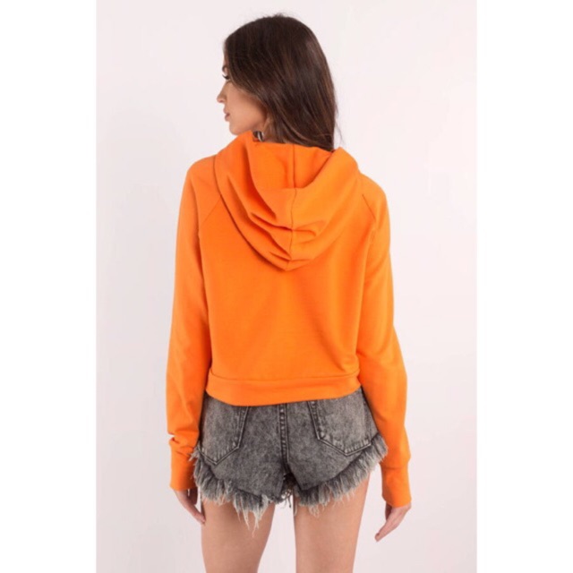FB SISTER women hoodie sweatshirt เสื้อฮู้ดผู้หญิง สีส้ม XS/M