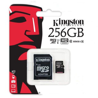 Kingston Micro sd card Memory Card 256GB กล้อง/กล้องติดรถยนต์ / โทรศัพท์มือถือ