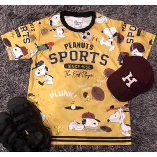 เสื้อยืด &amp; เดรสลายsnoopy yellow