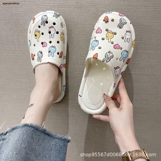 ✣❡❅♠yaoyaoshopพร้อมส่ง✔รองเท้าแตะยางนิ่ม รองเท้าส้นแบนผู้หญิง