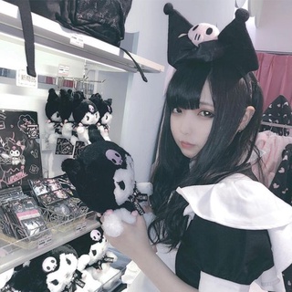 Ag Sanrio Kuromi ที่คาดผม หูสัตว์น่ารัก เครื่องประดับผม อะนิเมะ ผ้าโพกศีรษะ ตกแต่งฮาโลวีน