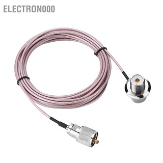 Electron000 5M 16Ft Coaxial Coax Uhf Pl-259 Male To Female อะแดปเตอร์ซ็อกเก็ตเสาอากาศวิทยุสําหรับโทรศัพท์มือถือ