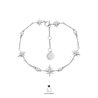 Haus of Jewelry CELESTIAL CHAIN BRACELET ข้อมือเงินแท้ ประดับเพชรคิวบิกเซอร์โคเนีย (Cubic Zirconia)