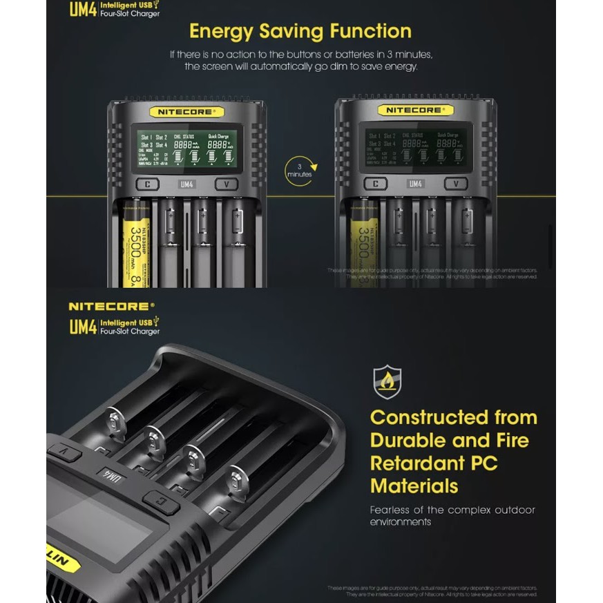 Digi chargeur D2 Nitecore affichage numérique pour accumulateur Li-ion, IMR, Ni-MH,LiFePO4, Ni-CD
