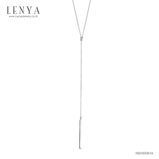 Lenya Jewelry สร้อยเงินแท้ 925 ชุบโรเดียม ดีไซน์เรียวยาวเก๋ไก๋จากอนาคต ให้ความรู้สึกโดดเด่น ทันสมัย ไม่น่าเบื่อ