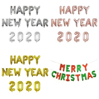 ยกเซต ลูกโป่ง Happy New year 2021 , Merry Christmas .