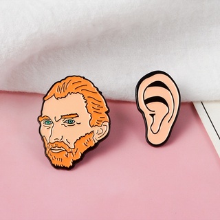 เครื่องประดับ เข็มกลัด รูปการ์ตูน Vangogh Ear Enamel Pin เหมาะกับของขวัญ แบบสร้างสรรค์ สําหรับเพื่อน