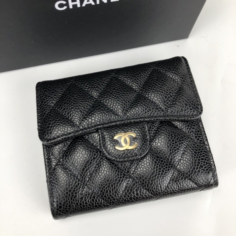 New Chanel compact trifold wallet GHW holo31 fullset. Shopee Thailand