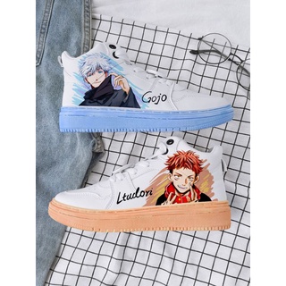 รองเท้าผ้าใบ มหาเวทย์ผนึกมาร JujutsuKaisen GOJO SATORU  ITADORI YUJI โกะโจ ซาโตรุ อิตาโดริ ยูจิ
