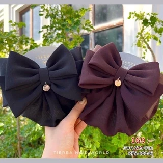 Bow Ribbon satin lace 🎀#โบว์ติดผม #เน็ตผม#กิฟติดผม#แฮร์พีท#คาดผม