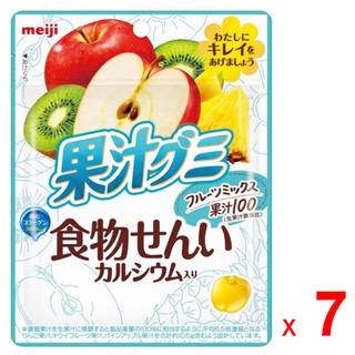 MEIJI วุ้นเจลาตินสำเร็จรูป เมจิ เยลลี่ผสมน้ำผลไม้รวมเข้มข้น และคอลลาเจน ชุดละ 7 ห่อ ห่อละ 68 กรัม / MEIJI Jelly with Col