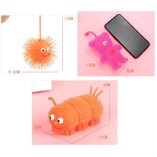 ของเล่นนุ่มนิ่ม บีบได้ มีไฟ led หมีนิ่ม หนอนนิ่ม เม่นน้อยนุ่มนิ่ม ของเล่นเด็กนุ่มนิ่ม ตุ๊กตานุ่มนิ่มมีไฟ led