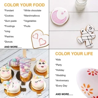 ปากกามาร์กเกอร์ 10 สี สําหรับตกแต่งเค้ก คุกกี้ ไข่อีสเตอร์ มาการอง