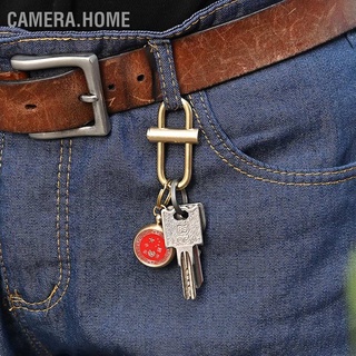 Camera.Home พวงกุญแจล็อคทองเหลือง แบบสไลด์ ทรงวงรี ขนาดเล็ก